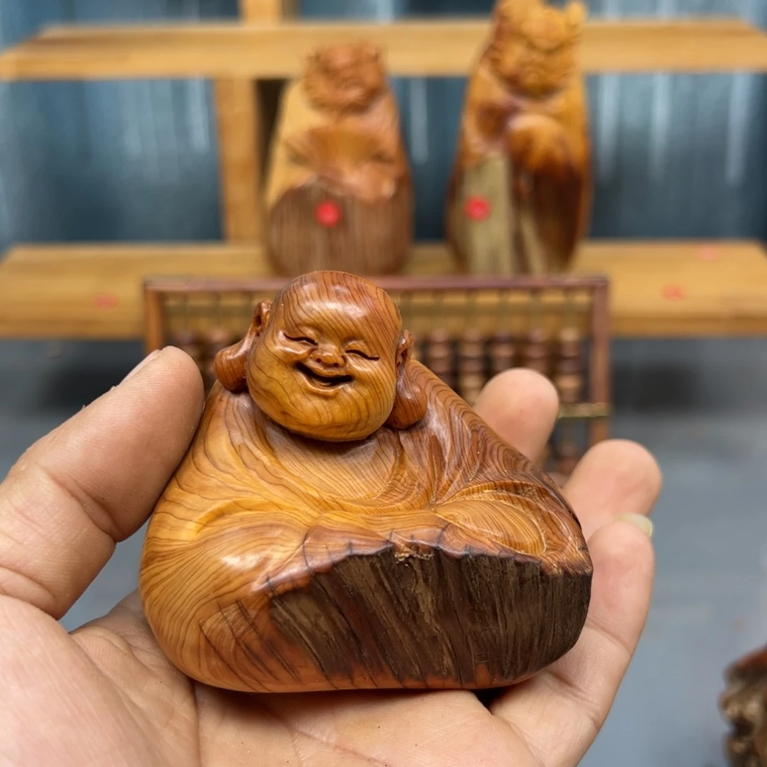 李***博木崖柏木摆件手把件