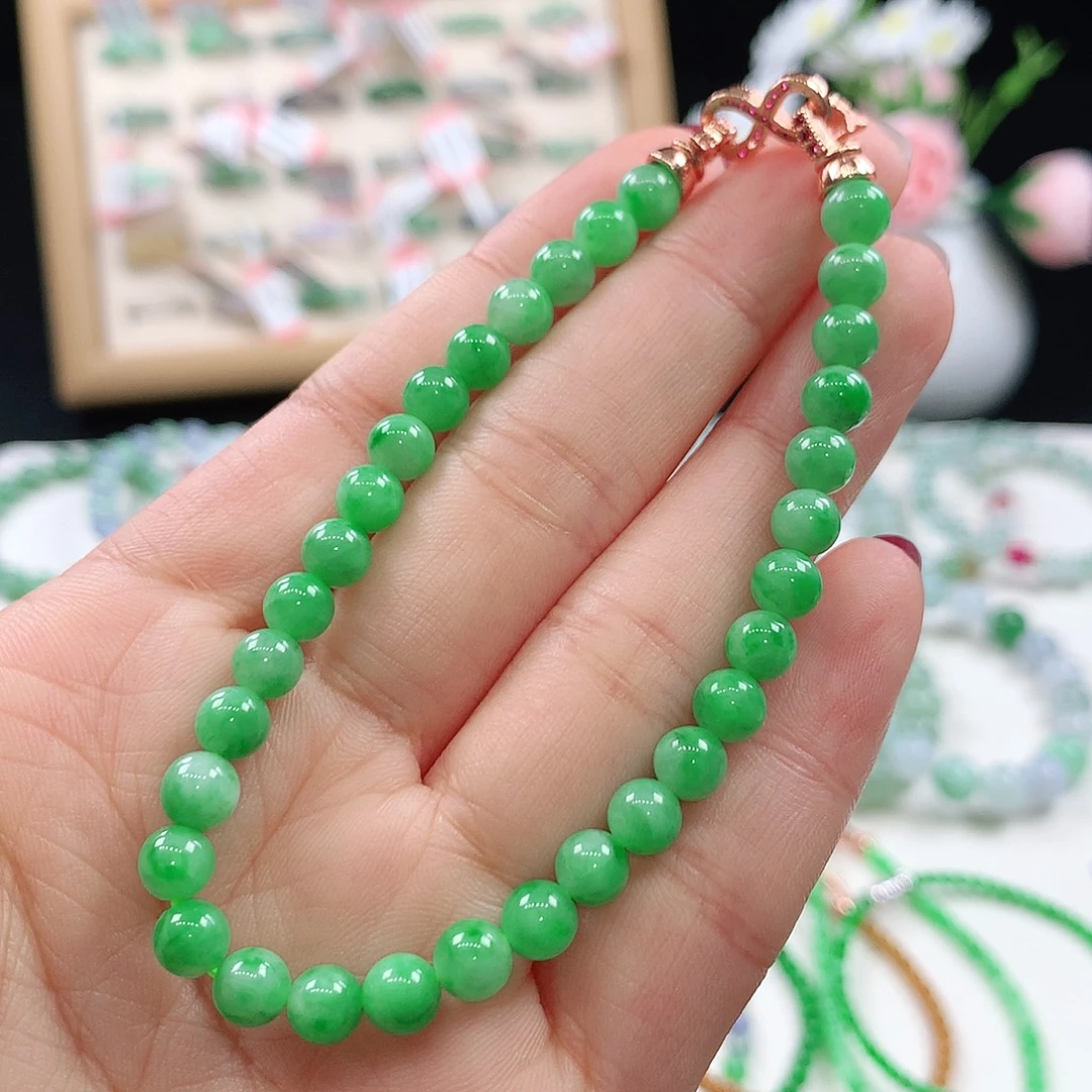 翡翠未镶嵌手链5.5mm