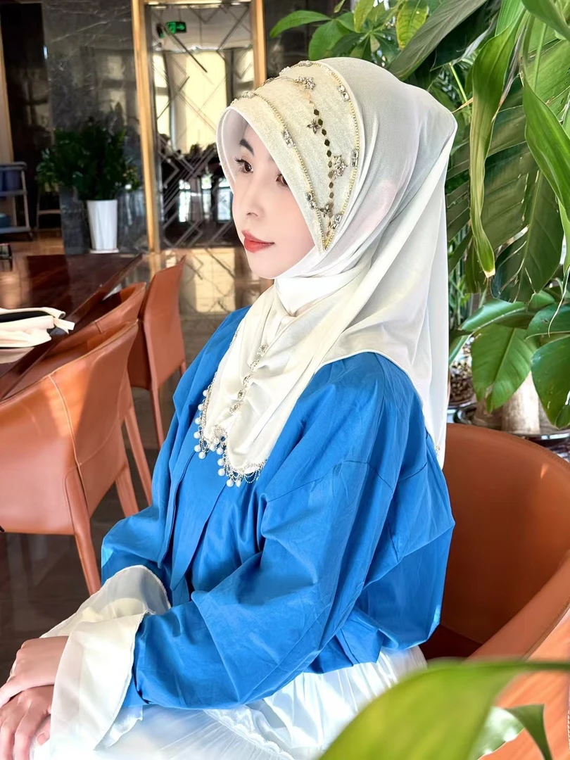 哚哈定制星淘纱手工珍珠链硬帽檐送吸扣