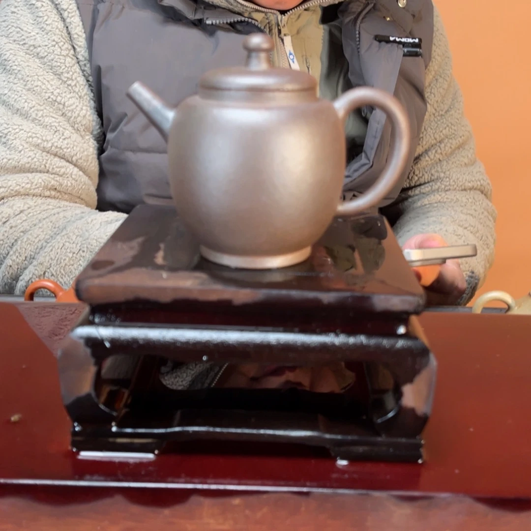 紫砂茶壶高端180cc紫泥清式巨轮