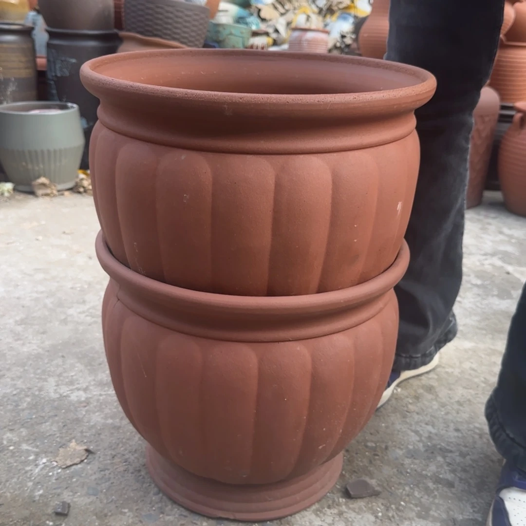 紫砂花盆口35高30宜兴紫砂底部瑕疵