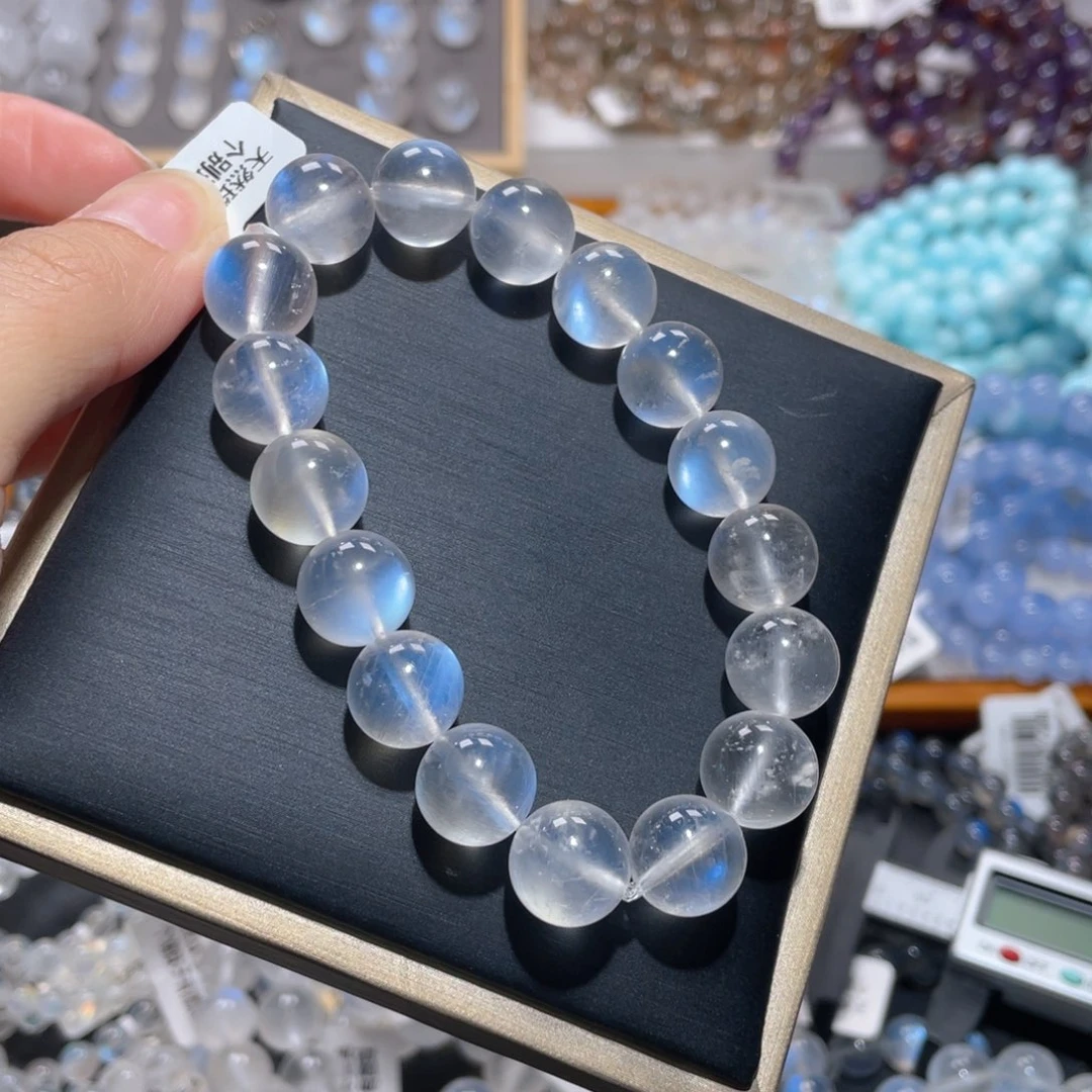 手链未镶嵌长石毕业级别蓝月光手链12mm