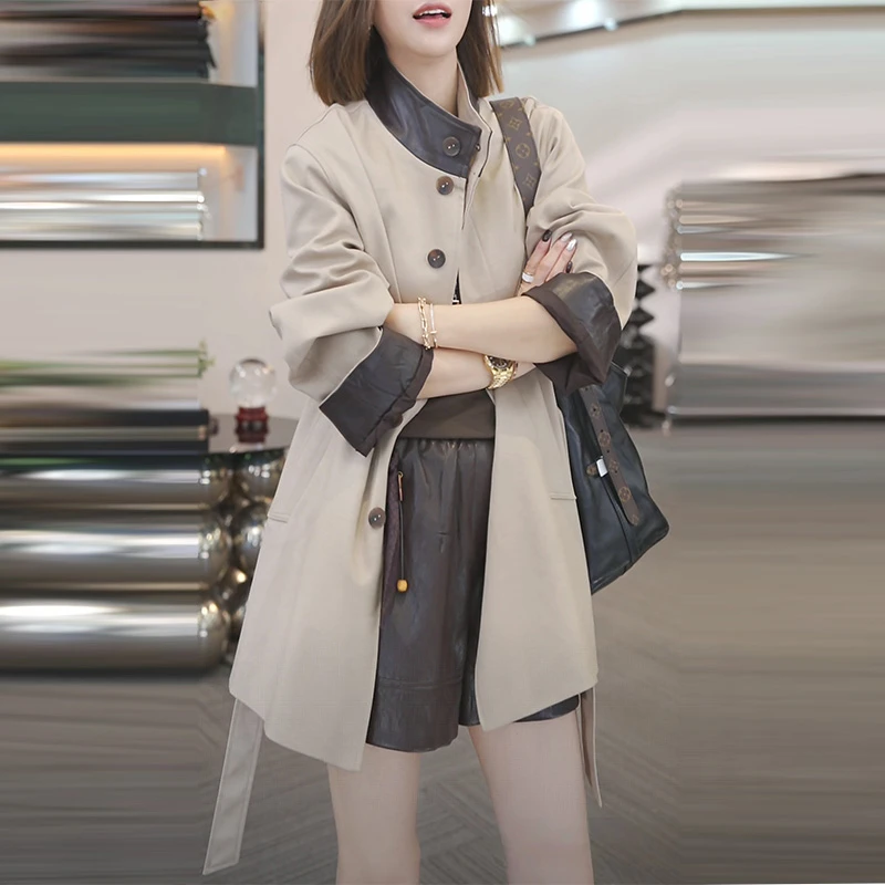 2025秋新款时尚百搭宽松洋气超好看风衣外套小众女装韩版气质大衣