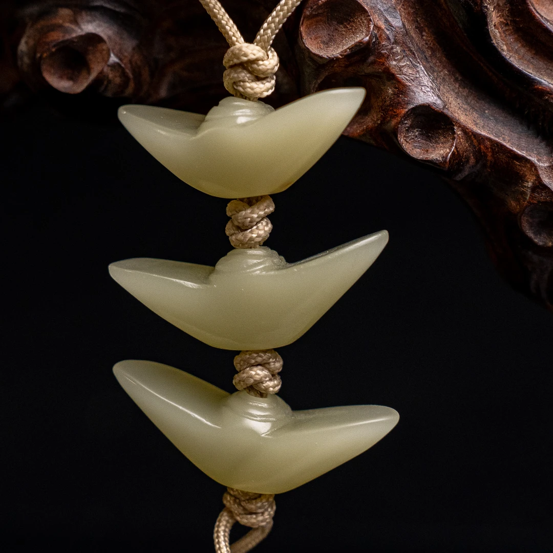 清代和田玉元宝串-CS