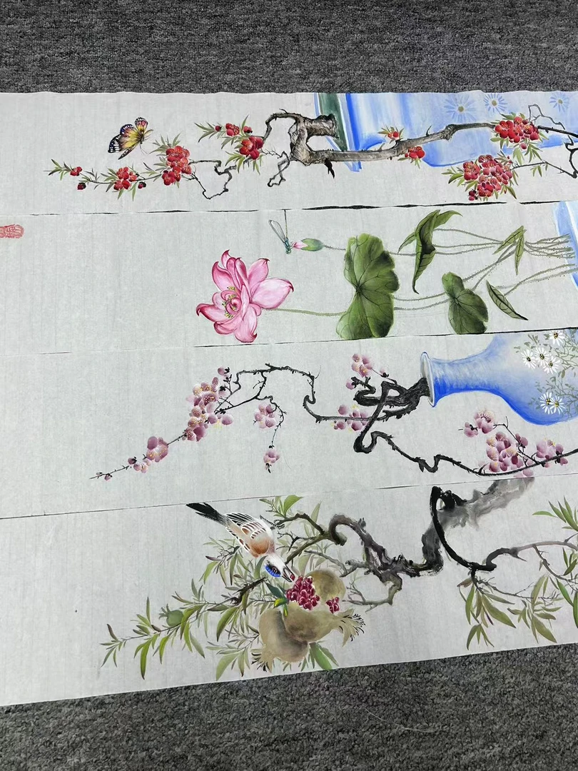 装饰画 画芯4条 宣纸