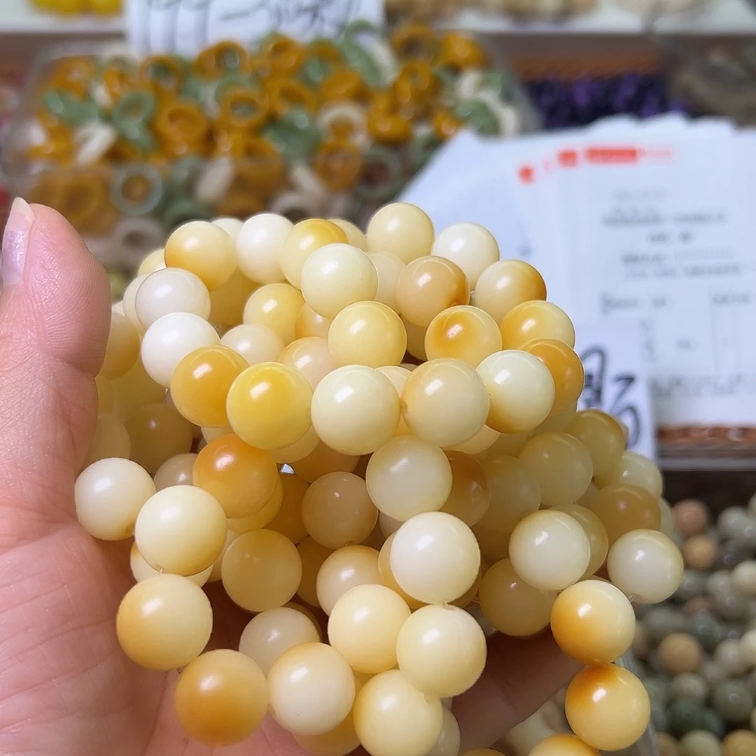 菩提根/象牙果手串卡14炭烧唐心圆10条160颗