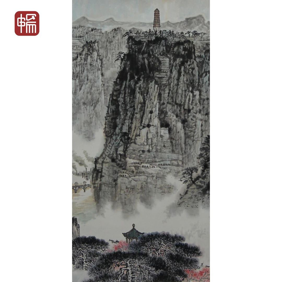 T735 1961年作 《延安颂》钱松岩 67*44(2.65平尺) 纸本立轴YQ