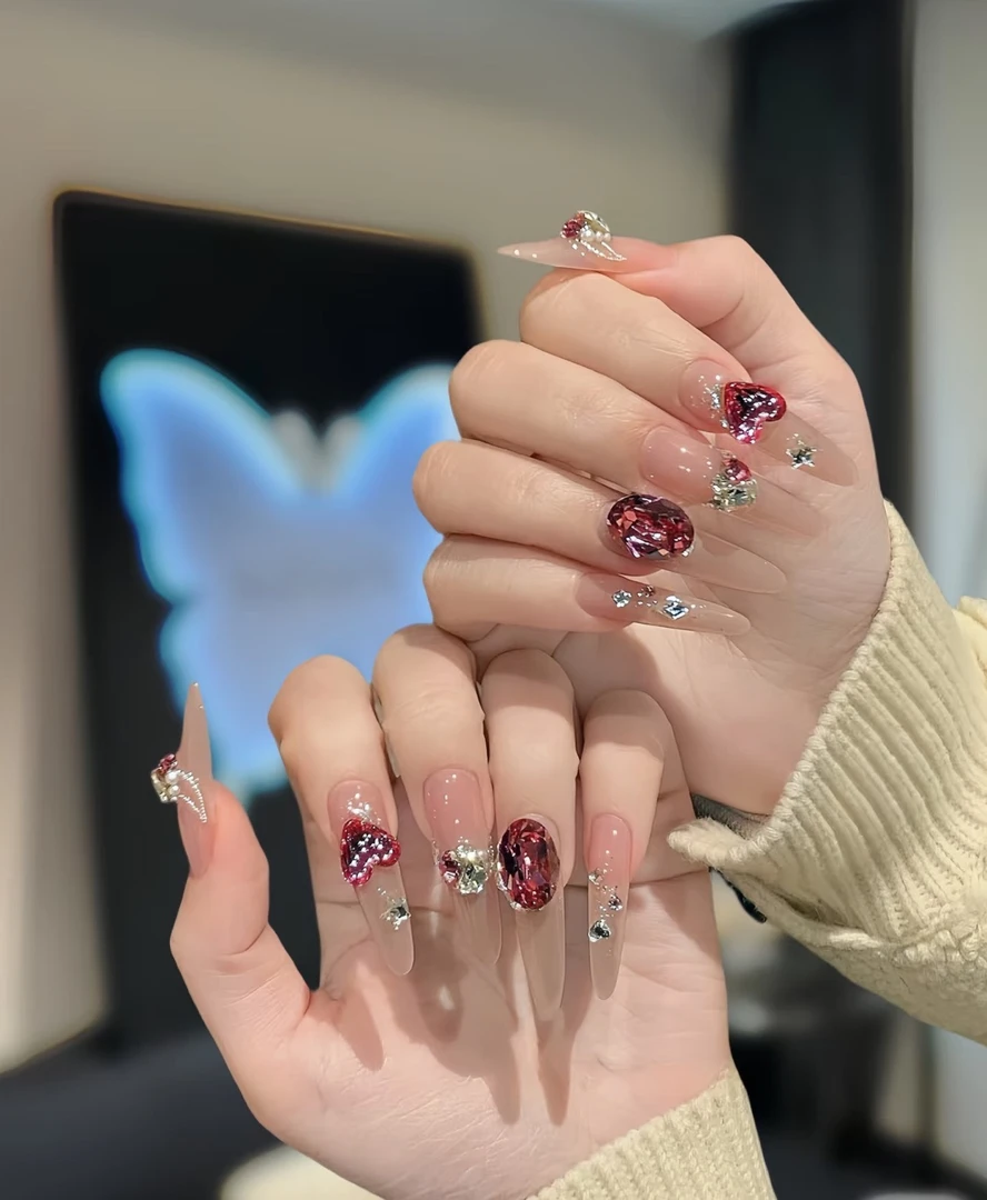 K9水晶【超闪】尖底钻美甲钻DIY饰品配件轻奢华子切面