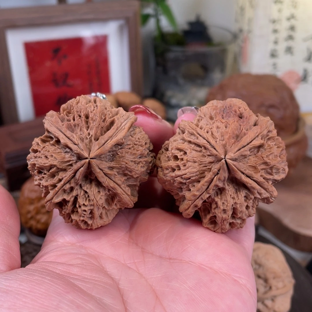 文玩核桃把件青鸾四棱44尺（不退不换）