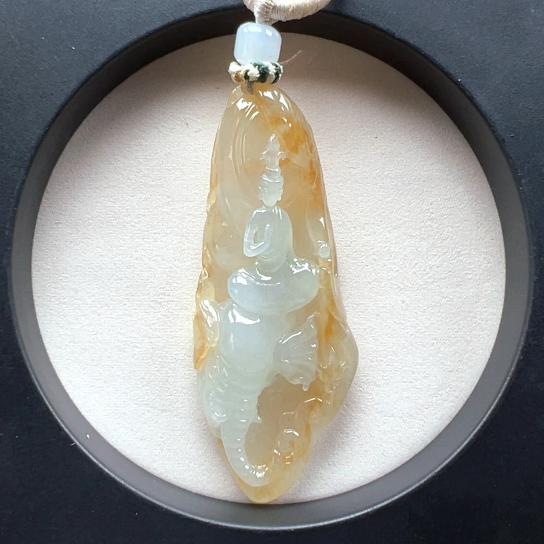 翡翠未镶嵌颈饰普贤