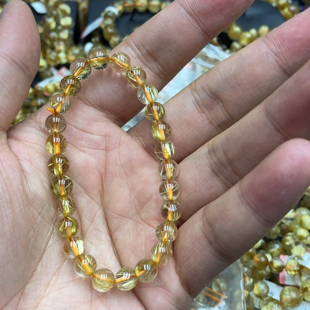 发晶手串未镶嵌A****罗钛晶一批