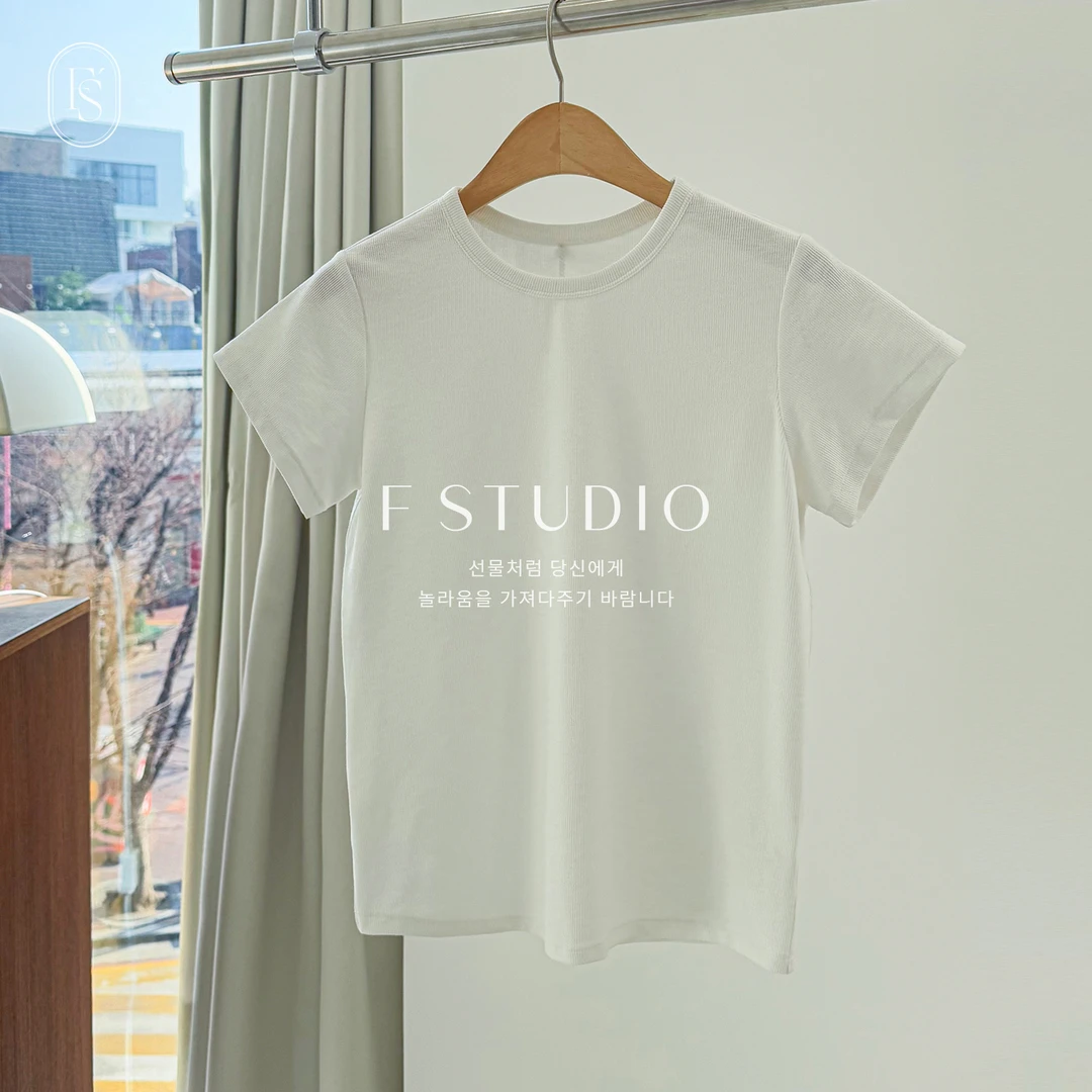 韩国限定【牛奶软糖】FS502S018白色短袖TWW