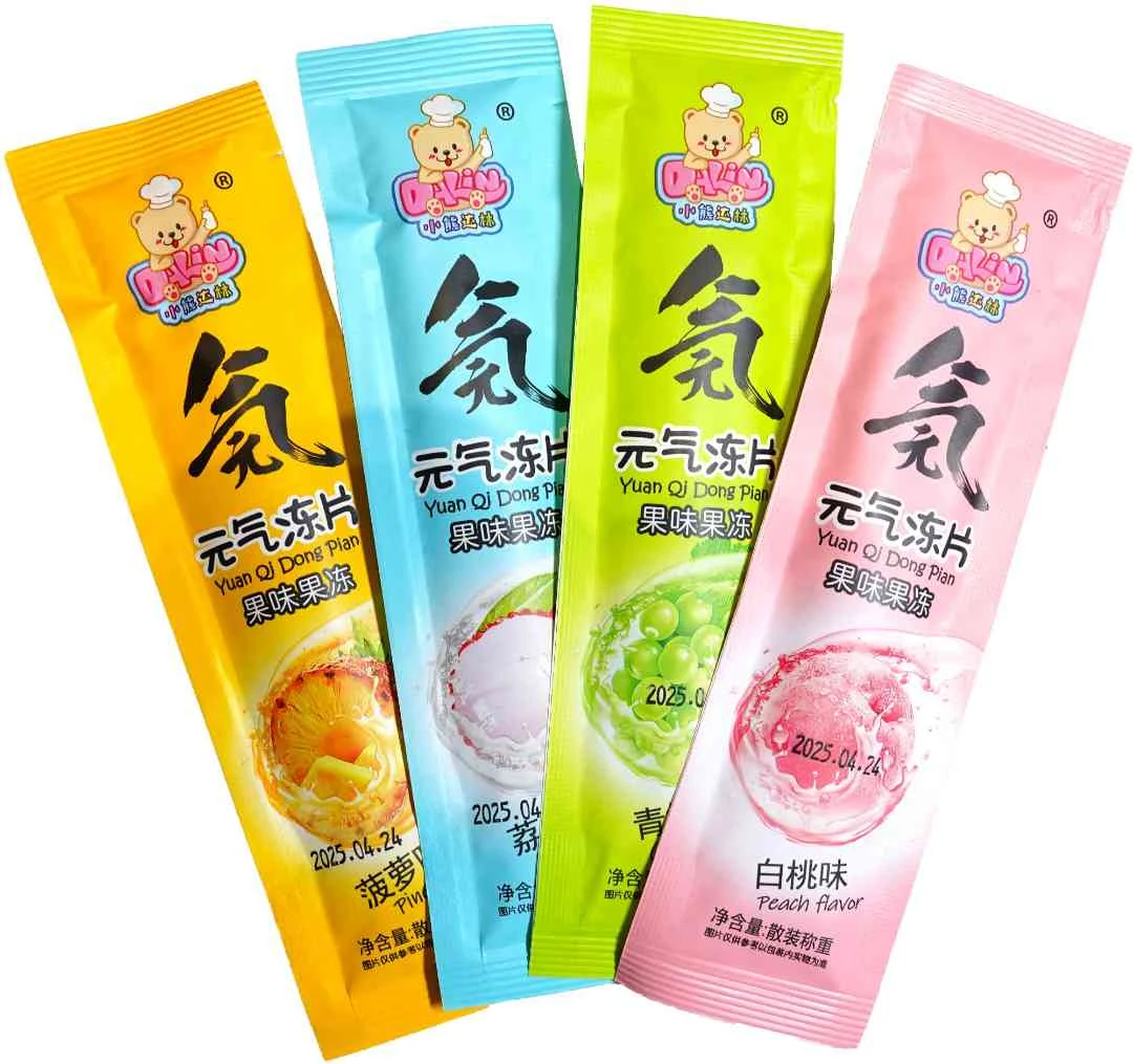 小熊达林元气冻片果味果冻含菠萝、荔枝、青提口味宿舍解腻休闲零食