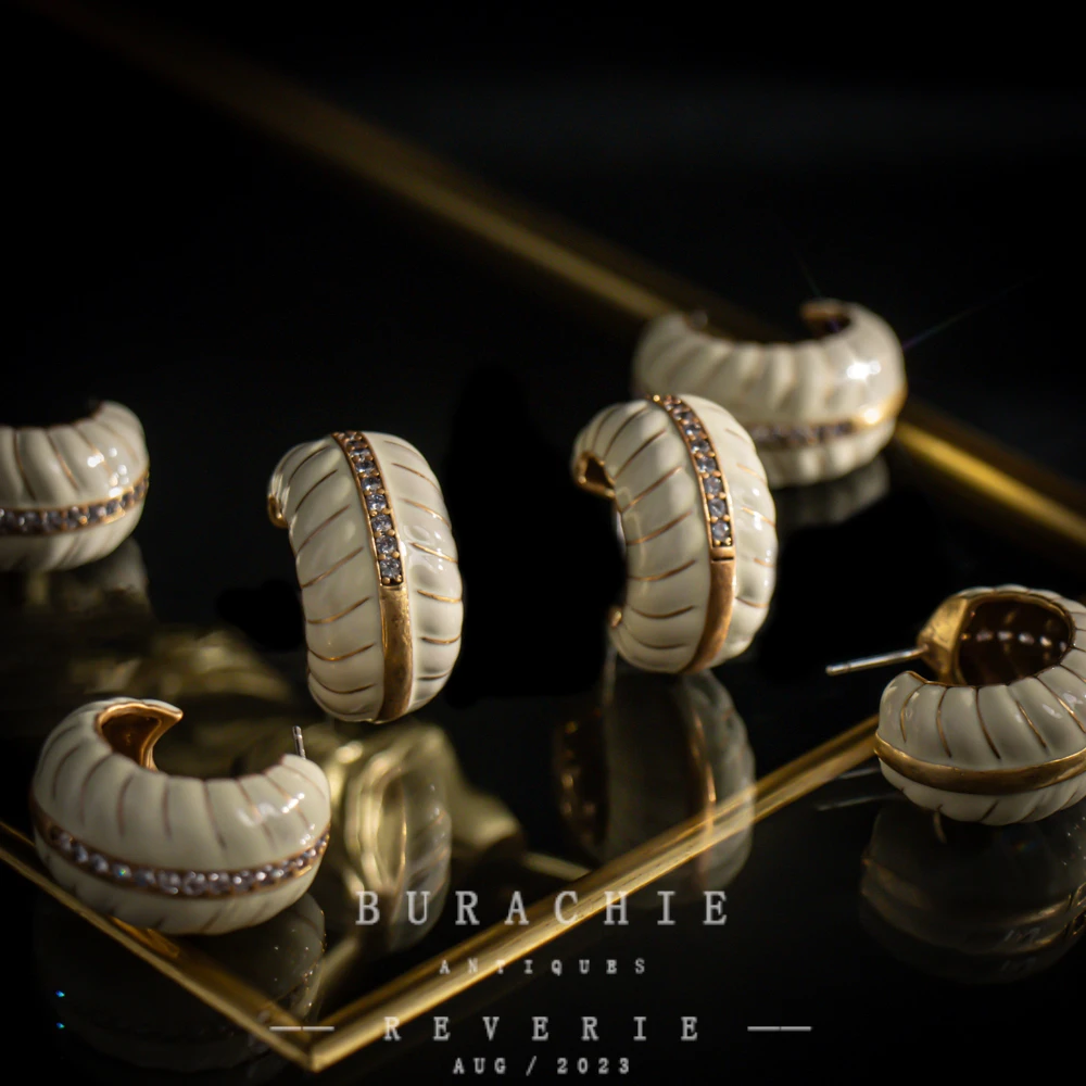 铜合金仿水晶耳饰 【8069】周年珍藏英｜经典原标克拉款CrownFrett