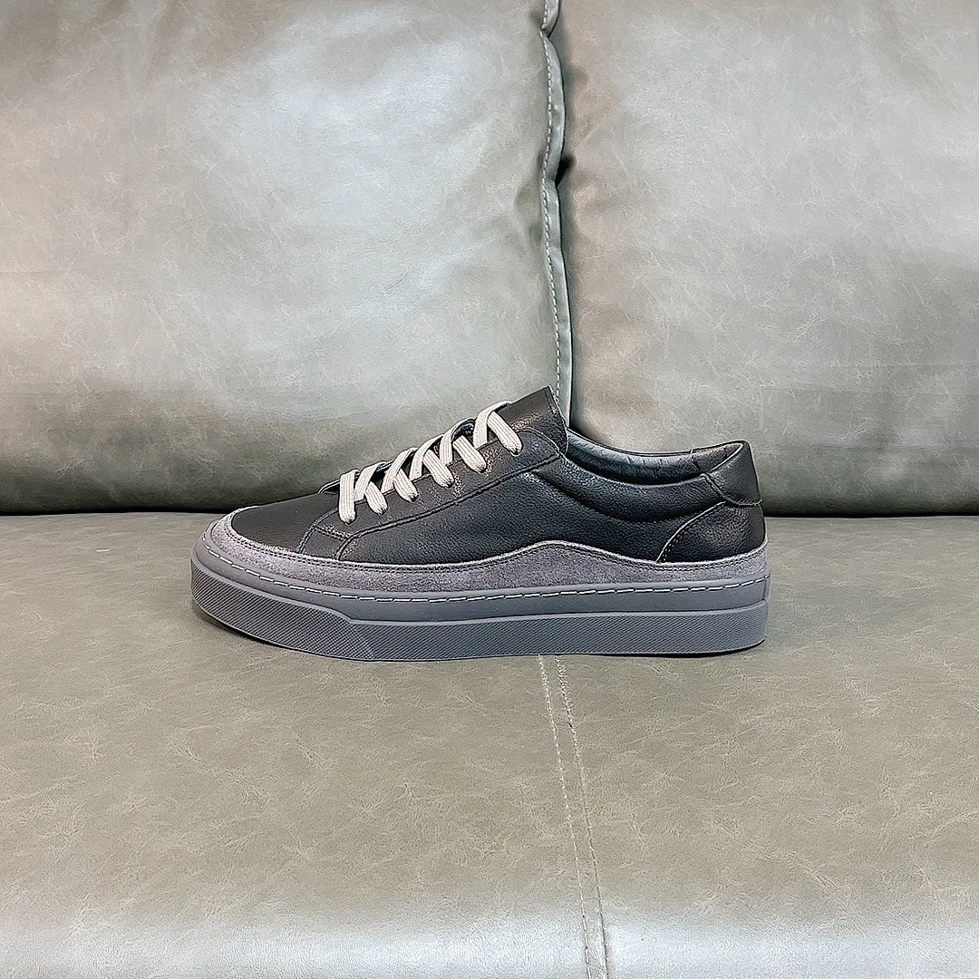 休闲鞋男士潮鞋厚底板鞋时尚休闲真皮鞋四季百搭低帮皮鞋99676