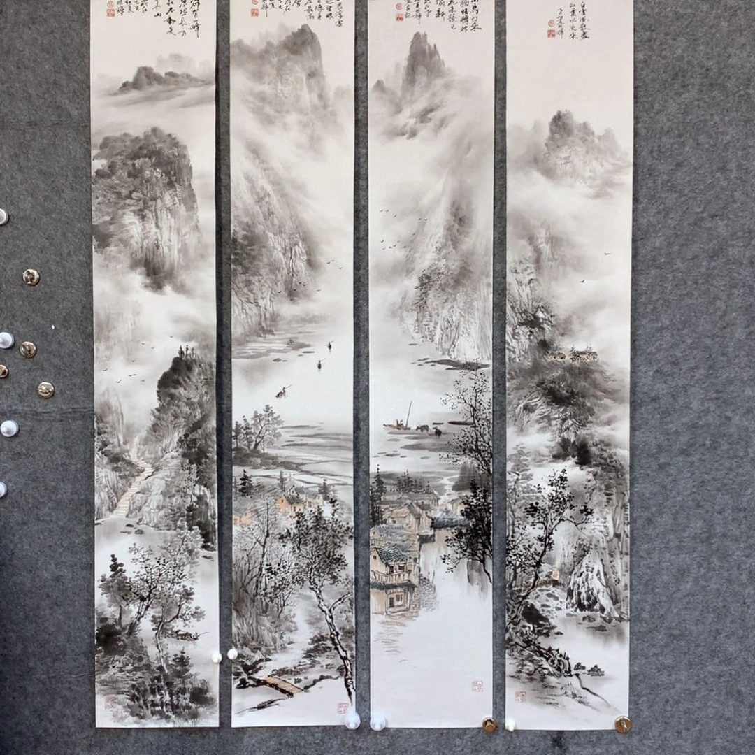 陌***桑国画山水作品写意