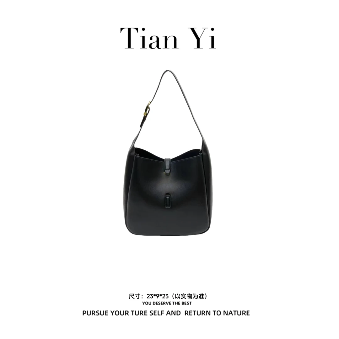【Tian Yi渠道货】-2025新款轻奢单肩手提斜跨包 1670 黑色