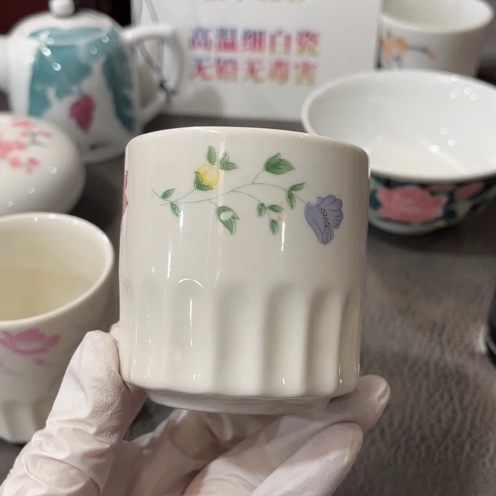 醴陵高温瓷老瓷杯100毫升