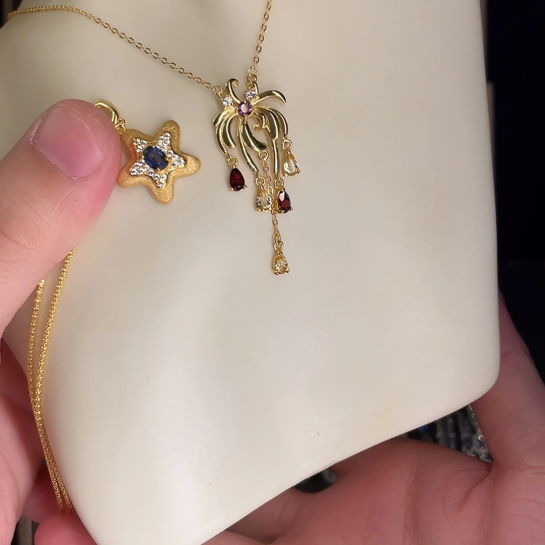 子***栎蓝宝石吊坠(不含链)银S925镶嵌拍五份