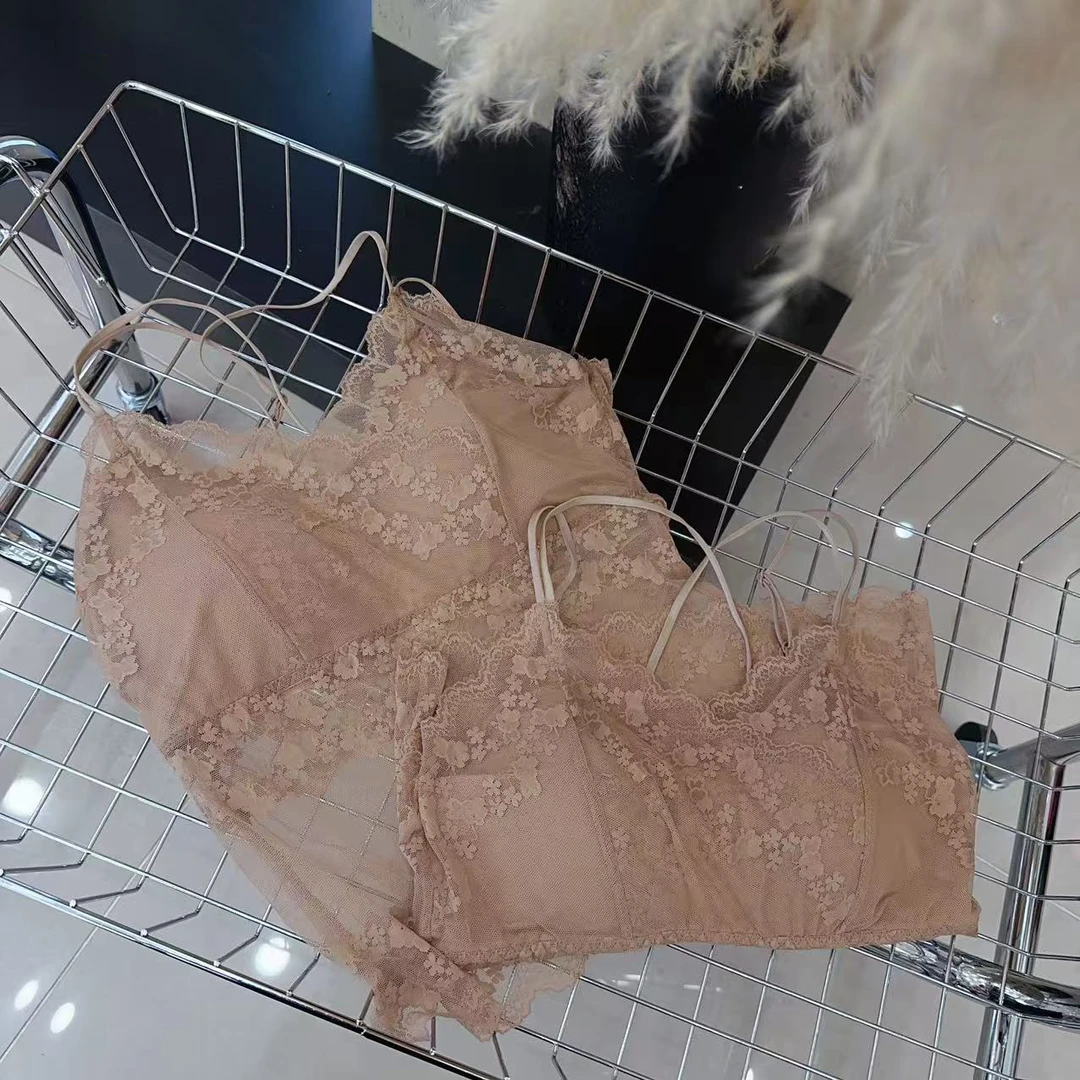 女士蕾丝美背吊带性感细肩舒适修身内搭短款背心