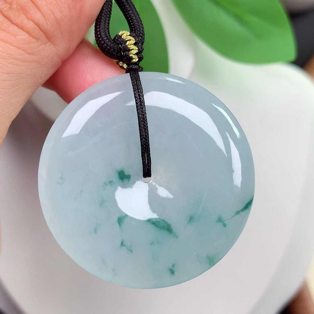 颈饰未镶嵌翡翠平安扣 39.9x6.0mm