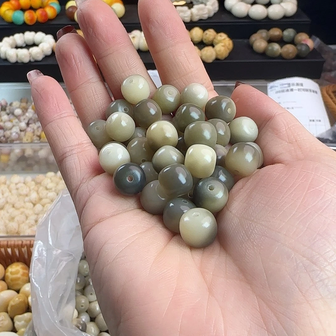 菩提根/象牙果手串卡10油墨飘花桶500颗