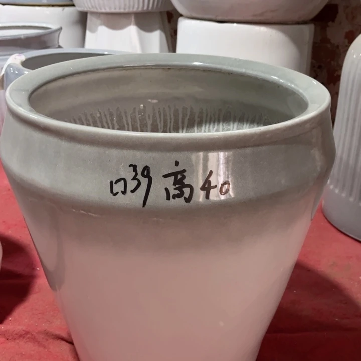 39口灰口直播间特大号瑕疵捡漏花盆