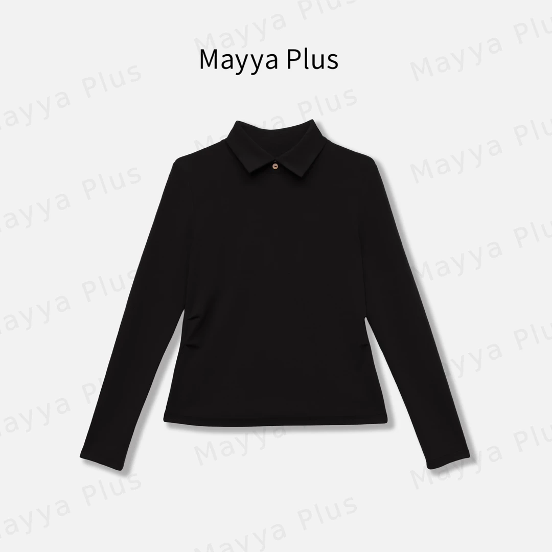 【省心穿搭】Mayya Plus麦芽定制气质显瘦流光风针织上衣女32537300