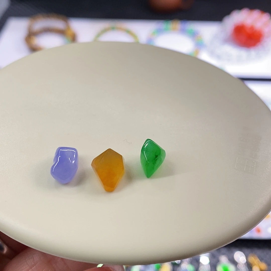 散珠翡翠三彩随形