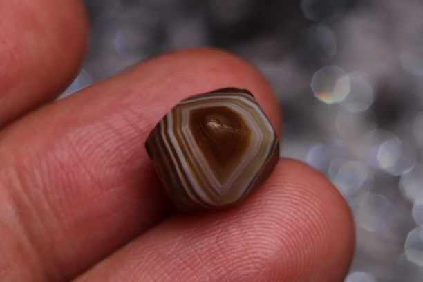 藏传文玩配饰Pyu系带眼八棱