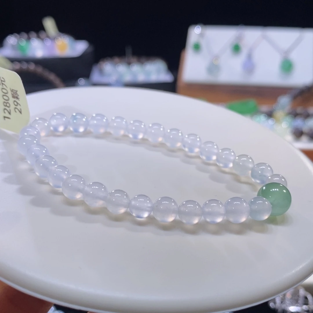 翡翠未镶嵌颈饰翡翠冰茅台白手串