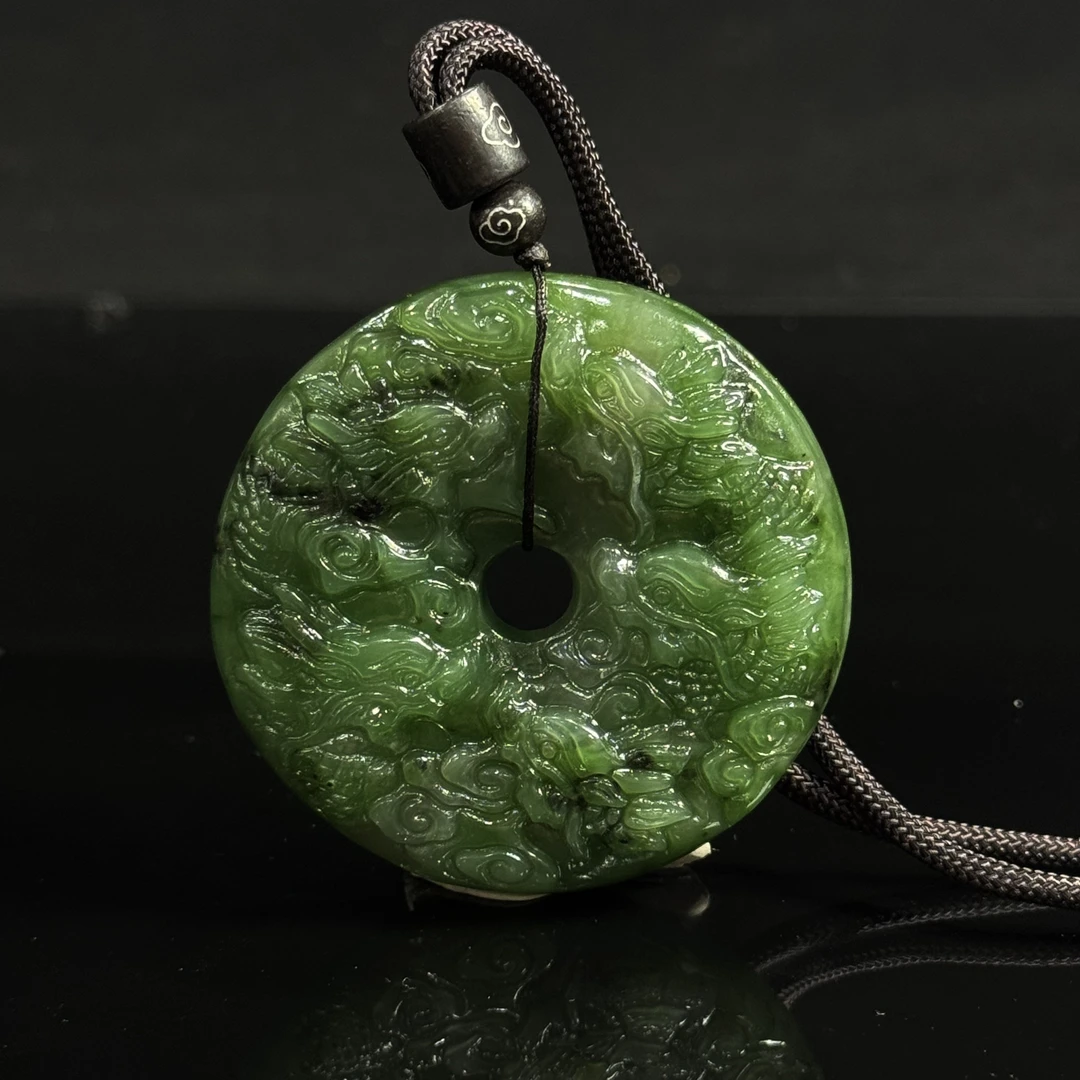 民国 和田玉碧玉玉璧（712374）