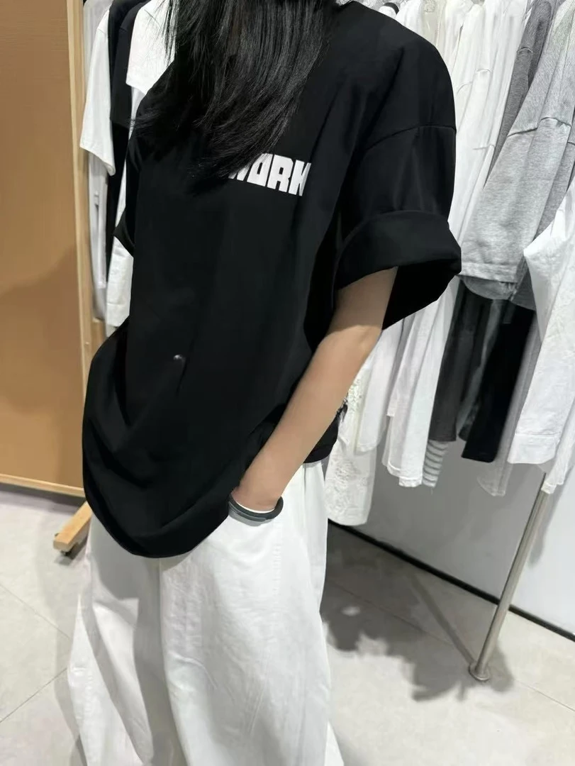 （東Room）夏季新款韩版宽松字母短袖T恤宽松休闲显白运动