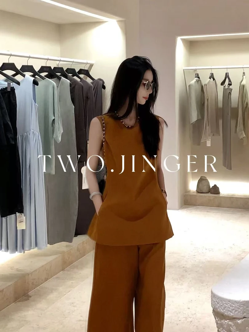 二静子极简约静奢（上东区）奢华内敛 高智感老钱风套装CX7880