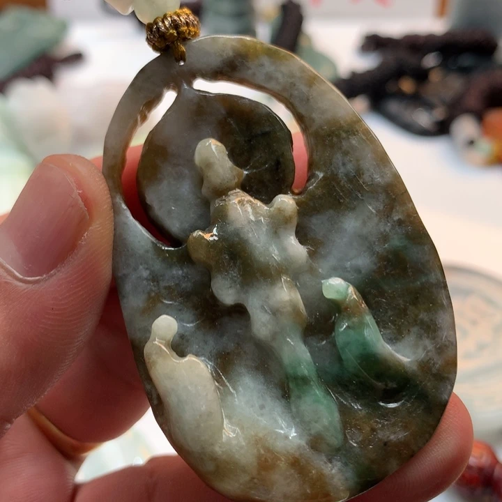 翡翠未镶嵌颈饰保真天然a货翡翠