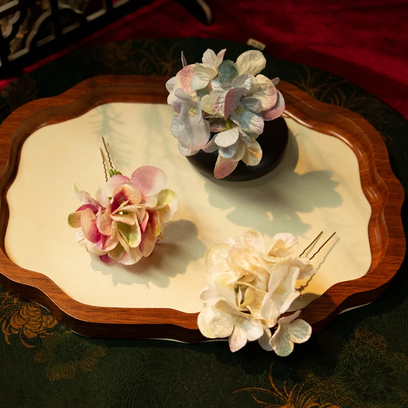 水舞C0709汉服点缀发饰小花朵绢花发钗子头饰U型插花古风簪子