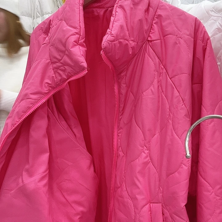 粉色棉服外套韩版女装时尚
