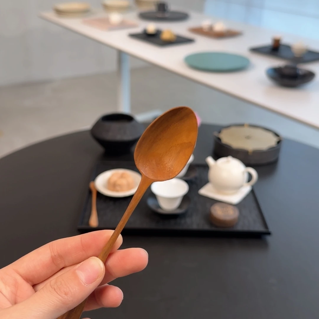 可爱可爱缅甸柚木勺子