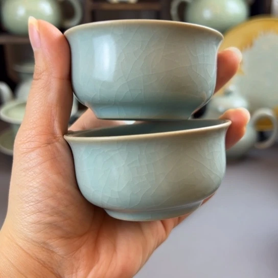 微瑕手工仿古杯发两只