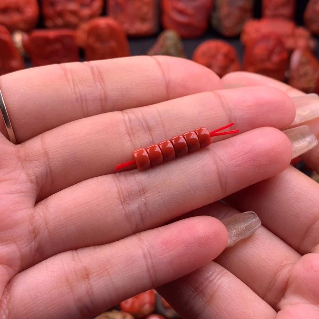 南红玛瑙南红川料精工直切隔片5.2mm未镶嵌