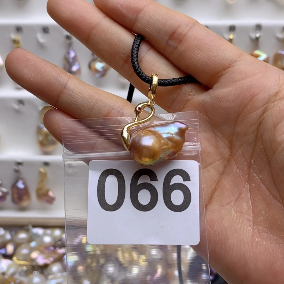 淡水珍珠颈饰银S925镶嵌66