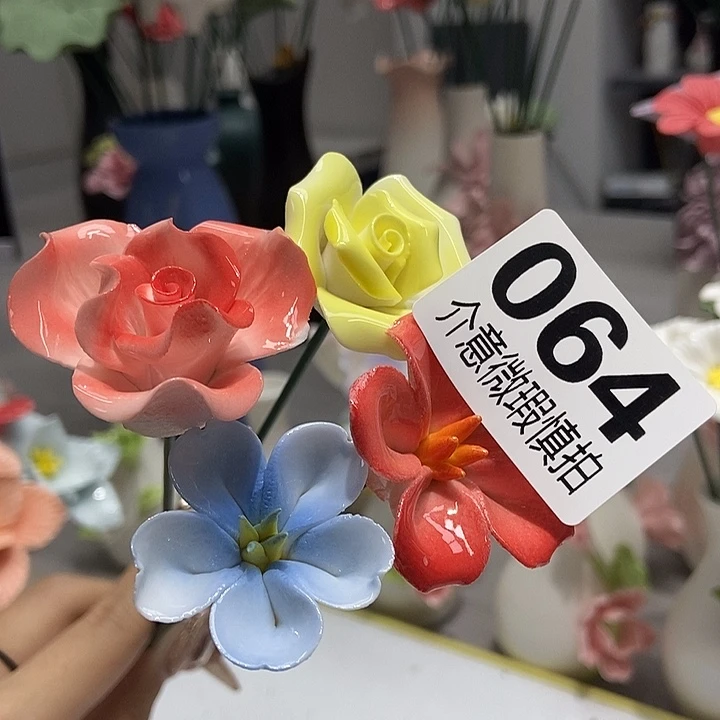 陶瓷纯手工捏花设计