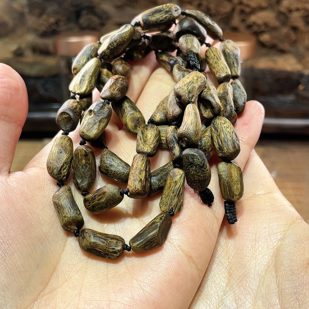 【闪购商品】沉香手串五**物越南芽庄白奇楠天然料