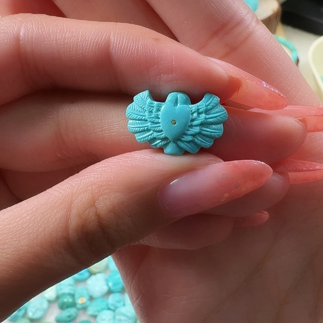 绿松石未镶嵌吊坠(不含链)翅膀