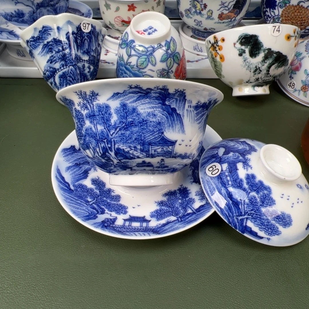 陶瓷景德镇纯手工纯手绘茶具木木60