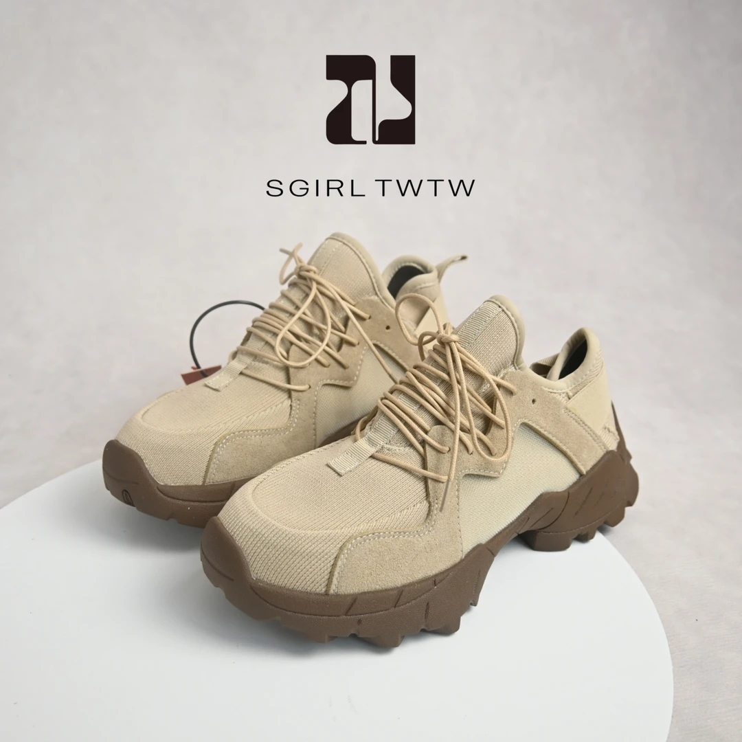 SGIRL TWTW轻软户外一脚蹬老爹鞋2025新款透气百搭徒步登山鞋女款