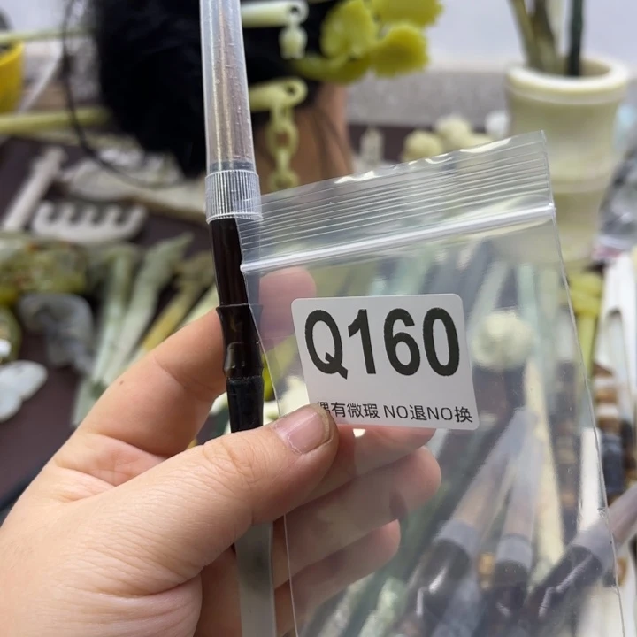 蛇纹石玉发饰合金点****6