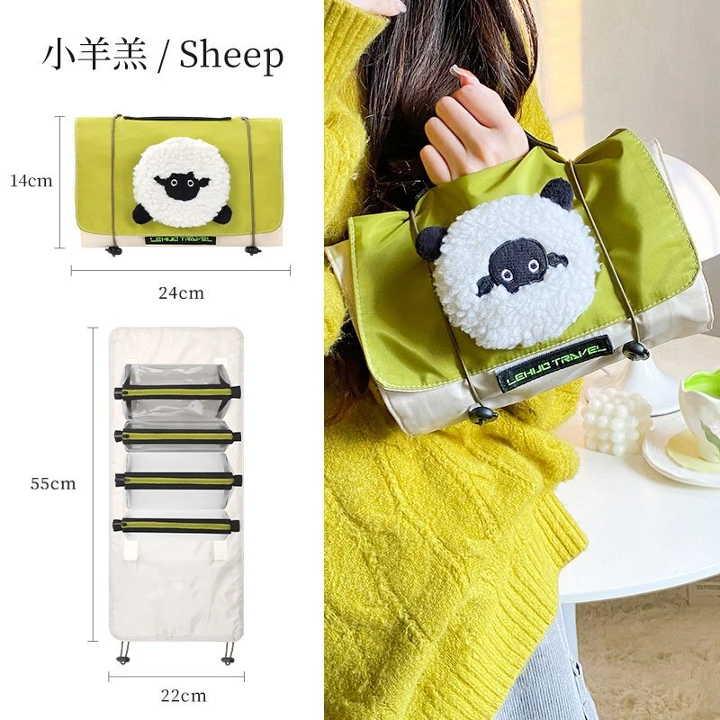 化妆包洗漱套装旅行便携整理收纳防水大容量二用折叠 化妆包