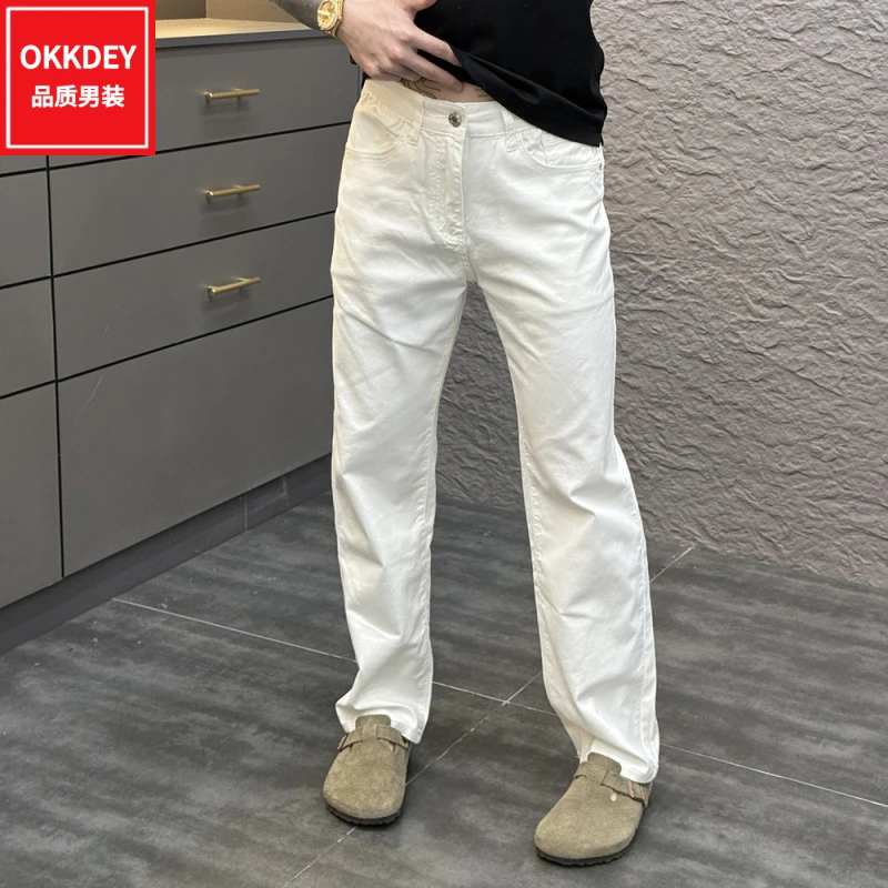 美式休闲牛仔裤男士新款高级感宽松直筒裤子轻奢痞帅男装百搭长裤