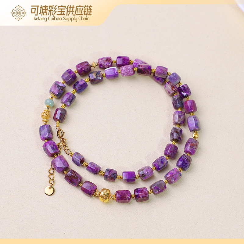 南非舒俱来 18K金 S级桃红樱花 舒俱来项链/多样性发一